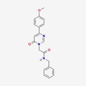 molecular formula C20H19N3O3 B6541797 N-benzyl-2-[4-(4-methoxyphenyl)-6-oxo-1,6-dihydropyrimidin-1-yl]acetamide CAS No. 1058437-03-8