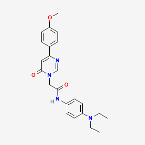 molecular formula C23H26N4O3 B6541835 N-[4-(diethylamino)phenyl]-2-[4-(4-methoxyphenyl)-6-oxo-1,6-dihydropyrimidin-1-yl]acetamide CAS No. 1058437-11-8