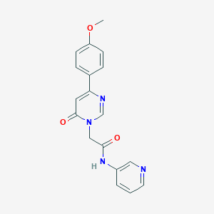 molecular formula C18H16N4O3 B6541865 2-[4-(4-methoxyphenyl)-6-oxo-1,6-dihydropyrimidin-1-yl]-N-(pyridin-3-yl)acetamide CAS No. 1058198-10-9