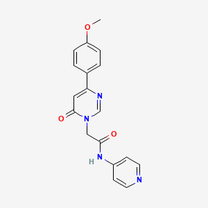 molecular formula C18H16N4O3 B6541872 2-[4-(4-methoxyphenyl)-6-oxo-1,6-dihydropyrimidin-1-yl]-N-(pyridin-4-yl)acetamide CAS No. 1060180-12-2