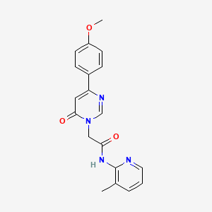 molecular formula C19H18N4O3 B6541874 2-[4-(4-methoxyphenyl)-6-oxo-1,6-dihydropyrimidin-1-yl]-N-(3-methylpyridin-2-yl)acetamide CAS No. 1058437-22-1