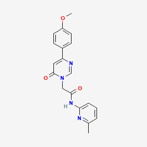 2-[4-(4-methoxyphenyl)-6-oxo-1,6-dihydropyrimidin-1-yl]-N-(6-methylpyridin-2-yl)acetamide