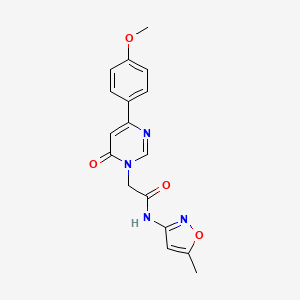 molecular formula C17H16N4O4 B6541886 2-[4-(4-methoxyphenyl)-6-oxo-1,6-dihydropyrimidin-1-yl]-N-(5-methyl-1,2-oxazol-3-yl)acetamide CAS No. 1058198-12-1