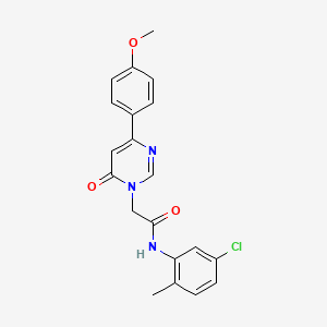 molecular formula C20H18ClN3O3 B6541891 N-(5-chloro-2-methylphenyl)-2-[4-(4-methoxyphenyl)-6-oxo-1,6-dihydropyrimidin-1-yl]acetamide CAS No. 1058373-57-1