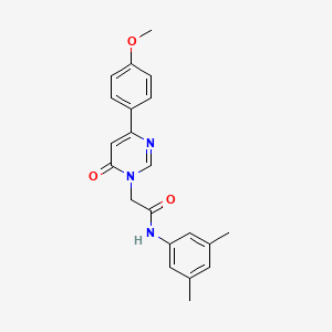 molecular formula C21H21N3O3 B6541893 N-(3,5-dimethylphenyl)-2-[4-(4-methoxyphenyl)-6-oxo-1,6-dihydropyrimidin-1-yl]acetamide CAS No. 1058373-61-7
