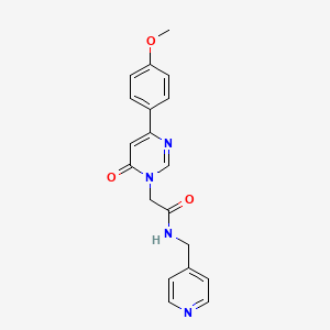 molecular formula C19H18N4O3 B6541907 2-[4-(4-methoxyphenyl)-6-oxo-1,6-dihydropyrimidin-1-yl]-N-[(pyridin-4-yl)methyl]acetamide CAS No. 1060181-00-1