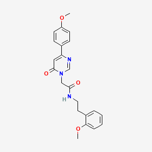 molecular formula C22H23N3O4 B6541927 2-[4-(4-methoxyphenyl)-6-oxo-1,6-dihydropyrimidin-1-yl]-N-[2-(2-methoxyphenyl)ethyl]acetamide CAS No. 1058437-52-7