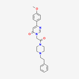 6-(4-methoxyphenyl)-3-{2-oxo-2-[4-(2-phenylethyl)piperazin-1-yl]ethyl}-3,4-dihydropyrimidin-4-one