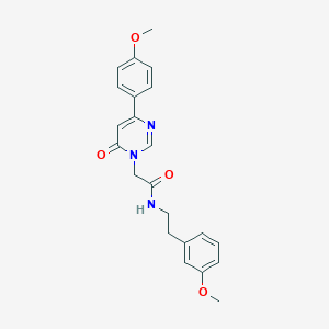 molecular formula C22H23N3O4 B6541944 2-[4-(4-methoxyphenyl)-6-oxo-1,6-dihydropyrimidin-1-yl]-N-[2-(3-methoxyphenyl)ethyl]acetamide CAS No. 1060182-27-5