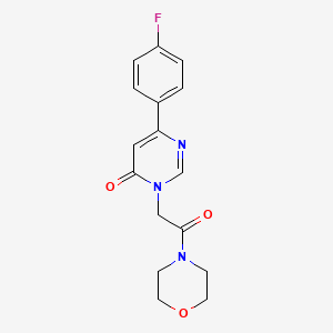 molecular formula C16H16FN3O3 B6541979 6-(4-fluorophenyl)-3-[2-(morpholin-4-yl)-2-oxoethyl]-3,4-dihydropyrimidin-4-one CAS No. 1058500-66-5