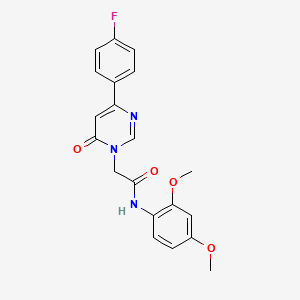 molecular formula C20H18FN3O4 B6542028 N-(2,4-dimethoxyphenyl)-2-[4-(4-fluorophenyl)-6-oxo-1,6-dihydropyrimidin-1-yl]acetamide CAS No. 1060205-19-7