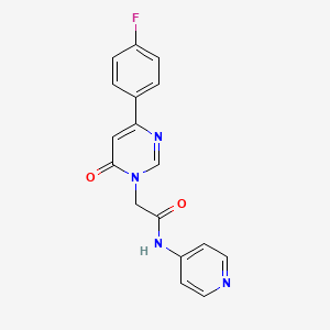 molecular formula C17H13FN4O2 B6542041 2-[4-(4-fluorophenyl)-6-oxo-1,6-dihydropyrimidin-1-yl]-N-(pyridin-4-yl)acetamide CAS No. 1060205-49-3