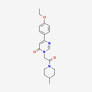 molecular formula C20H25N3O3 B6542113 6-(4-ethoxyphenyl)-3-[2-(4-methylpiperidin-1-yl)-2-oxoethyl]-3,4-dihydropyrimidin-4-one CAS No. 1058207-61-6
