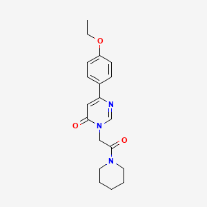 molecular formula C19H23N3O3 B6542123 6-(4-ethoxyphenyl)-3-[2-oxo-2-(piperidin-1-yl)ethyl]-3,4-dihydropyrimidin-4-one CAS No. 1058461-42-9