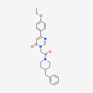 molecular formula C26H29N3O3 B6542128 3-[2-(4-benzylpiperidin-1-yl)-2-oxoethyl]-6-(4-ethoxyphenyl)-3,4-dihydropyrimidin-4-one CAS No. 1060188-68-2