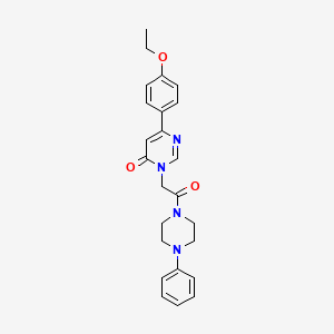 molecular formula C24H26N4O3 B6542151 6-(4-ethoxyphenyl)-3-[2-oxo-2-(4-phenylpiperazin-1-yl)ethyl]-3,4-dihydropyrimidin-4-one CAS No. 1058207-64-9