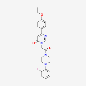 molecular formula C24H25FN4O3 B6542152 6-(4-ethoxyphenyl)-3-{2-[4-(2-fluorophenyl)piperazin-1-yl]-2-oxoethyl}-3,4-dihydropyrimidin-4-one CAS No. 1060188-84-2