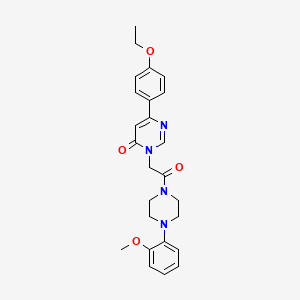 molecular formula C25H28N4O4 B6542157 6-(4-ethoxyphenyl)-3-{2-[4-(2-methoxyphenyl)piperazin-1-yl]-2-oxoethyl}-3,4-dihydropyrimidin-4-one CAS No. 1060188-92-2