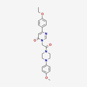 molecular formula C25H28N4O4 B6542161 6-(4-ethoxyphenyl)-3-{2-[4-(4-methoxyphenyl)piperazin-1-yl]-2-oxoethyl}-3,4-dihydropyrimidin-4-one CAS No. 1058396-65-8