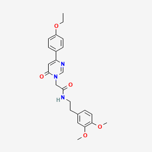 molecular formula C24H27N3O5 B6542164 N-[2-(3,4-dimethoxyphenyl)ethyl]-2-[4-(4-ethoxyphenyl)-6-oxo-1,6-dihydropyrimidin-1-yl]acetamide CAS No. 1058207-66-1