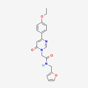 molecular formula C19H19N3O4 B6542177 2-[4-(4-ethoxyphenyl)-6-oxo-1,6-dihydropyrimidin-1-yl]-N-[(furan-2-yl)methyl]acetamide CAS No. 1060189-08-3