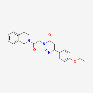 molecular formula C23H23N3O3 B6542179 6-(4-ethoxyphenyl)-3-[2-oxo-2-(1,2,3,4-tetrahydroisoquinolin-2-yl)ethyl]-3,4-dihydropyrimidin-4-one CAS No. 1058461-53-2