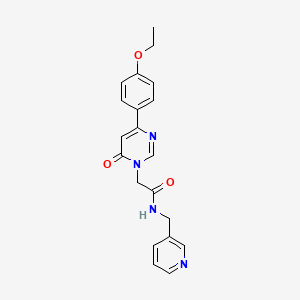 molecular formula C20H20N4O3 B6542181 2-[4-(4-ethoxyphenyl)-6-oxo-1,6-dihydropyrimidin-1-yl]-N-[(pyridin-3-yl)methyl]acetamide CAS No. 1058396-70-5