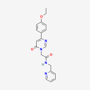 molecular formula C20H20N4O3 B6542187 2-[4-(4-ethoxyphenyl)-6-oxo-1,6-dihydropyrimidin-1-yl]-N-[(pyridin-2-yl)methyl]acetamide CAS No. 1058207-68-3