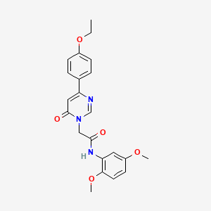 molecular formula C22H23N3O5 B6542189 N-(2,5-dimethoxyphenyl)-2-[4-(4-ethoxyphenyl)-6-oxo-1,6-dihydropyrimidin-1-yl]acetamide CAS No. 1060189-40-3