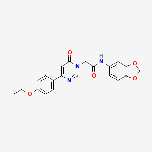 molecular formula C21H19N3O5 B6542195 N-(2H-1,3-benzodioxol-5-yl)-2-[4-(4-ethoxyphenyl)-6-oxo-1,6-dihydropyrimidin-1-yl]acetamide CAS No. 1058207-72-9