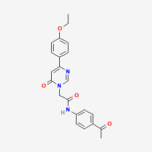 molecular formula C22H21N3O4 B6542197 N-(4-acetylphenyl)-2-[4-(4-ethoxyphenyl)-6-oxo-1,6-dihydropyrimidin-1-yl]acetamide CAS No. 1058396-82-9