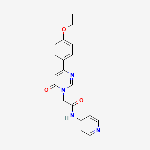 molecular formula C19H18N4O3 B6542207 2-[4-(4-ethoxyphenyl)-6-oxo-1,6-dihydropyrimidin-1-yl]-N-(pyridin-4-yl)acetamide CAS No. 1058207-75-2