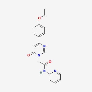 molecular formula C19H18N4O3 B6542209 2-[4-(4-ethoxyphenyl)-6-oxo-1,6-dihydropyrimidin-1-yl]-N-(pyridin-2-yl)acetamide CAS No. 1058396-83-0