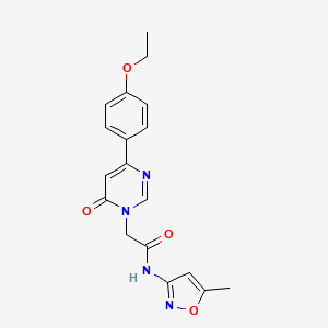 molecular formula C18H18N4O4 B6542232 2-[4-(4-ethoxyphenyl)-6-oxo-1,6-dihydropyrimidin-1-yl]-N-(5-methyl-1,2-oxazol-3-yl)acetamide CAS No. 1058461-71-4