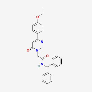 N-(diphenylmethyl)-2-[4-(4-ethoxyphenyl)-6-oxo-1,6-dihydropyrimidin-1-yl]acetamide