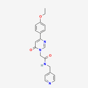 molecular formula C20H20N4O3 B6542248 2-[4-(4-ethoxyphenyl)-6-oxo-1,6-dihydropyrimidin-1-yl]-N-[(pyridin-4-yl)methyl]acetamide CAS No. 1058207-86-5