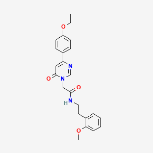molecular formula C23H25N3O4 B6542252 2-[4-(4-ethoxyphenyl)-6-oxo-1,6-dihydropyrimidin-1-yl]-N-[2-(2-methoxyphenyl)ethyl]acetamide CAS No. 1060190-91-1