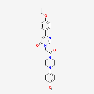 molecular formula C24H26N4O4 B6542259 6-(4-ethoxyphenyl)-3-{2-[4-(4-hydroxyphenyl)piperazin-1-yl]-2-oxoethyl}-3,4-dihydropyrimidin-4-one CAS No. 1058208-00-6