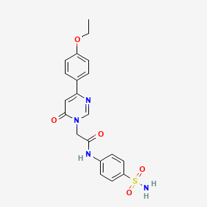 molecular formula C20H20N4O5S B6542266 2-[4-(4-ethoxyphenyl)-6-oxo-1,6-dihydropyrimidin-1-yl]-N-(4-sulfamoylphenyl)acetamide CAS No. 1058397-41-3