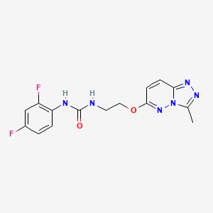 molecular formula C15H14F2N6O2 B6542274 1-(2,4-difluorophenyl)-3-[2-({3-methyl-[1,2,4]triazolo[4,3-b]pyridazin-6-yl}oxy)ethyl]urea CAS No. 1040639-41-5