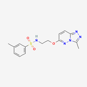 molecular formula C15H17N5O3S B6542287 3-methyl-N-[2-({3-methyl-[1,2,4]triazolo[4,3-b]pyridazin-6-yl}oxy)ethyl]benzene-1-sulfonamide CAS No. 1060322-10-2