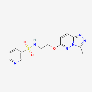 molecular formula C13H14N6O3S B6542301 N-[2-({3-methyl-[1,2,4]triazolo[4,3-b]pyridazin-6-yl}oxy)ethyl]pyridine-3-sulfonamide CAS No. 1021263-31-9