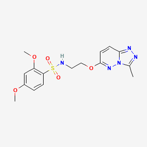 molecular formula C16H19N5O5S B6542318 2,4-dimethoxy-N-[2-({3-methyl-[1,2,4]triazolo[4,3-b]pyridazin-6-yl}oxy)ethyl]benzene-1-sulfonamide CAS No. 1021263-38-6