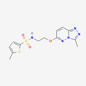 molecular formula C13H15N5O3S2 B6542325 5-methyl-N-[2-({3-methyl-[1,2,4]triazolo[4,3-b]pyridazin-6-yl}oxy)ethyl]thiophene-2-sulfonamide CAS No. 1060322-98-6
