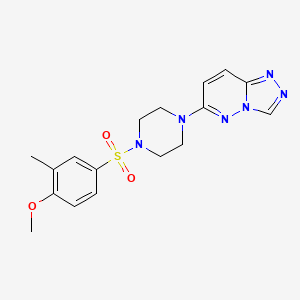 molecular formula C17H20N6O3S B6542355 1-(4-methoxy-3-methylbenzenesulfonyl)-4-{[1,2,4]triazolo[4,3-b]pyridazin-6-yl}piperazine CAS No. 1021263-57-9