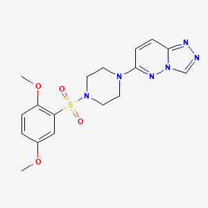 molecular formula C17H20N6O4S B6542370 1-(2,5-dimethoxybenzenesulfonyl)-4-{[1,2,4]triazolo[4,3-b]pyridazin-6-yl}piperazine CAS No. 1021216-82-9