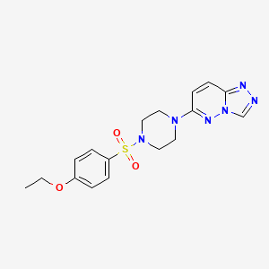 molecular formula C17H20N6O3S B6542388 1-(4-ethoxybenzenesulfonyl)-4-{[1,2,4]triazolo[4,3-b]pyridazin-6-yl}piperazine CAS No. 1021216-94-3
