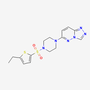 molecular formula C15H18N6O2S2 B6542446 1-[(5-ethylthiophen-2-yl)sulfonyl]-4-{[1,2,4]triazolo[4,3-b]pyridazin-6-yl}piperazine CAS No. 1021263-81-9