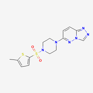 molecular formula C14H16N6O2S2 B6542467 1-[(5-methylthiophen-2-yl)sulfonyl]-4-{[1,2,4]triazolo[4,3-b]pyridazin-6-yl}piperazine CAS No. 1060341-14-1