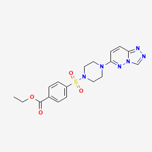 molecular formula C18H20N6O4S B6542478 ethyl 4-[(4-{[1,2,4]triazolo[4,3-b]pyridazin-6-yl}piperazin-1-yl)sulfonyl]benzoate CAS No. 1021263-89-7